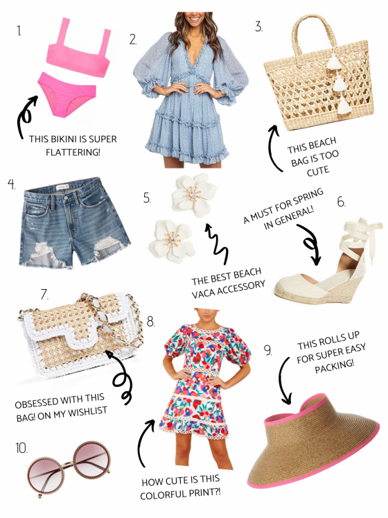Warm Weather Spring Break Packing Guide